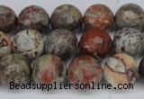 CAG7012 15.5 inches 8mm faceted round ocean agate gemstone beads