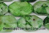 CAG7440 15.5 inches 20*30mm octagonal crazy lace agate beads