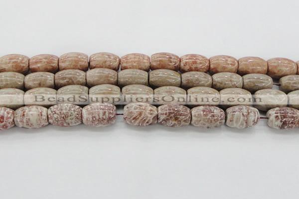 CAG8766 15.5 inches 15*20mm rice chrysanthemum agate beads