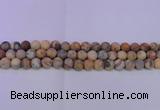 CAG8892 15.5 inches 8mm round matte crazy lace agate beads