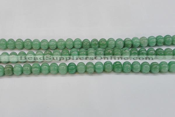 CAJ672 15.5 inches 10*13mm pumpkin green aventurine beads