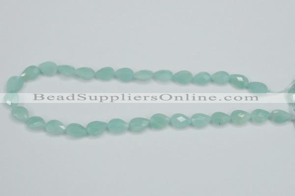 CAM157 15.5 inches 10*14mm faceted teardrop amazonite gemstone beads