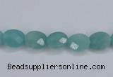 CAM158 15.5 inches 8*10mm faceted oval amazonite gemstone beads