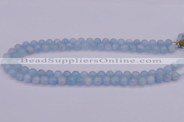 CAQ123 15.5 inches 8mm round AAA grade natural aquamarine beads