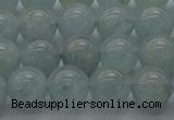 CAQ502 15.5 inches 8mm round natural aquamarine beads