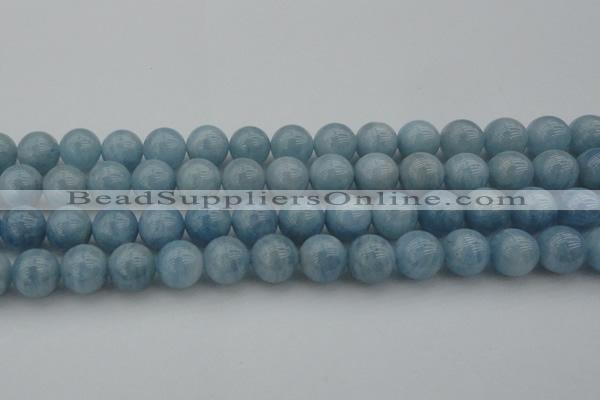 CAQ704 15.5 inches 12mm round natural aquamarine beads wholesale
