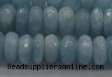 CAQ76 15.5 inches 5*9mm faceted rondelle A grade aquamarine beads
