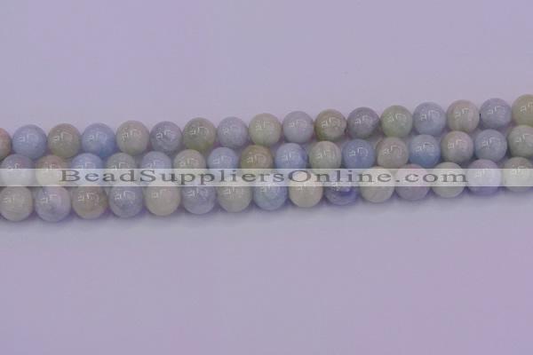 CAQ783 15.5 inches 10mm round natural aquamarine beads