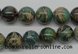 CAT5005 15.5 inches 12mm round natural aqua terra jasper beads
