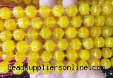 CCBS157 15 inches 10mm faceted prism agate beads wholesale