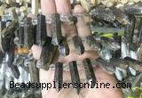 CBBS187 Top drilled 8*28mm - 9*30mm hexahedral prism bronzite beads