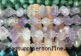 CBBS194 Centre drilled 7*16mm - 11*25mm hexahedral prism lavender amethyst beads wholesale