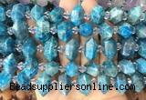 CBBS202 Centre drilled 7*16mm - 11*25mm hexahedral prism apatite beads wholesale