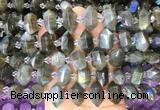 CBBS205 Centre drilled 7*16mm - 11*25mm hexahedral prism labradorite beads wholesale