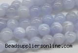 CBC02 15.5 inches 8mm round blue chalcedony beads wholesale