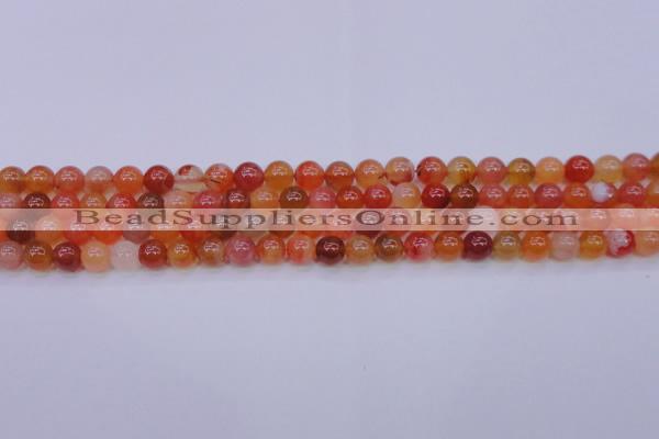 CBC411 15.5 inches 6mm AA grade round orange chalcedony beads