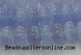 CBC443 15.5 inches 7*12mm rondelle blue chalcedony beads