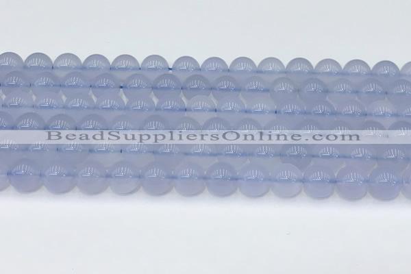 CBC817 15.5 inches 8mm round blue chalcedony gemstone beads
