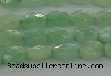 CBJ67 15.5 inches 6*8mm faceted oval jade gemstone beads