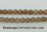 CBQ211 15.5 inches 6mm faceted round strawberry quartz beads
