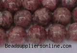 CBQ604 15.5 inches 12mm round natural strawberry quartz beads