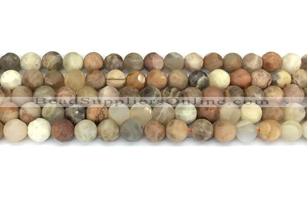 CCB1272 15 inches 10mm faceted sunstone gemstone beads