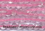 CCB1353 15 inches 2.5mm faceted coin rose quartz beads