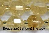 CCB1522 15 inches 8mm - 9mm faceted citrine gemstone beads