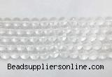 CCBS05 15 inches 10mm faceted round white crystal beads wholesale
