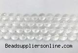 CCBS06 15 inches 12mm faceted round white crystal beads wholesale