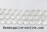 CCBS08 15 inches 16mm faceted round white crystal beads wholesale
