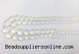 CCBS11 15 inches 6mm - 18mm faceted round white crystal beads wholesale
