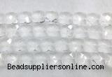 CCBS17 15 inches 16mm faceted square white crystal beads wholesale