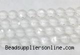 CCBS23 15 inches 16mm faceted coin white crystal beads wholesale