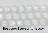 CCBS25 15 inches 20mm faceted coin white crystal beads wholesale