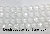 CCBS29 15 inches 16mm faceted heart white crystal beads wholesale
