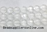 CCBS30 15 inches 18mm faceted heart white crystal beads wholesale