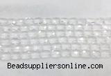 CCBS33 15 inches 8*12mm faceted rectangle white crystal beads wholesale