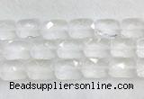 CCBS37 15 inches 15*20mm faceted rectangle white crystal beads wholesale