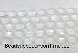 CCBS41 15 inches 12*16mm faceted oval white crystal beads wholesale