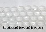 CCBS42 15 inches 13*18mm faceted oval white crystal beads wholesale