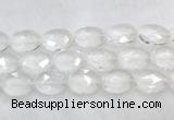 CCBS43 15 inches 15*20mm faceted oval white crystal beads wholesale