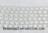 CCBS45 15 inches 8*12mm faceted teardrop white crystal beads wholesale
