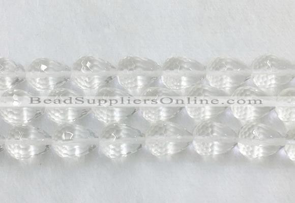 CCBS48 15 inches 13*18mm faceted teardrop white crystal beads wholesale