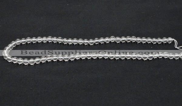 CCC201 15.5 inches 6mm round grade AB natural white crystal beads
