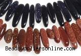 CCH42 16 inches goldstone chips gemstone beads wholesale