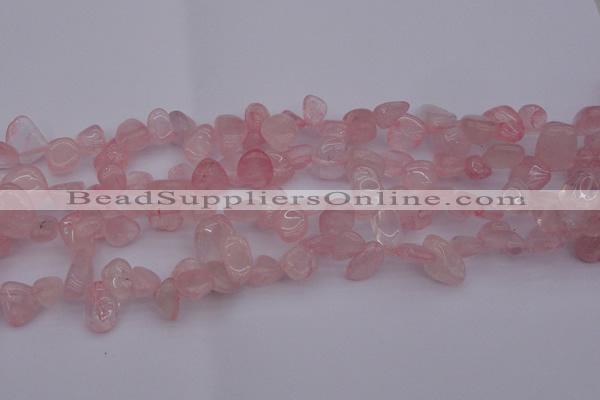 CCH611 15.5 inches 6*8mm - 10*14mm rose quartz chips gemstone beads