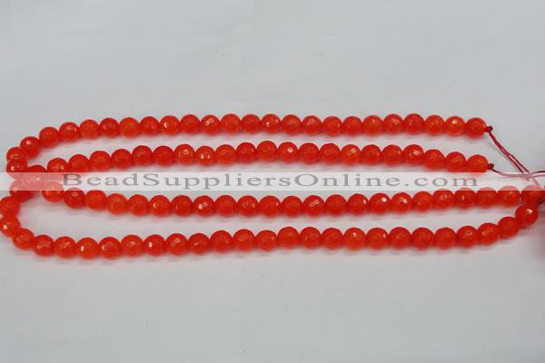 CCN1951 15 inches 6mm faceted round candy jade beads wholesale