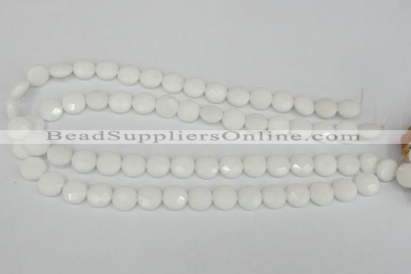 CCN2230 15.5 inches 12mm faceted coin candy jade beads wholesale