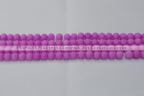 CCN2524 15.5 inches 8mm round matte candy jade beads wholesale